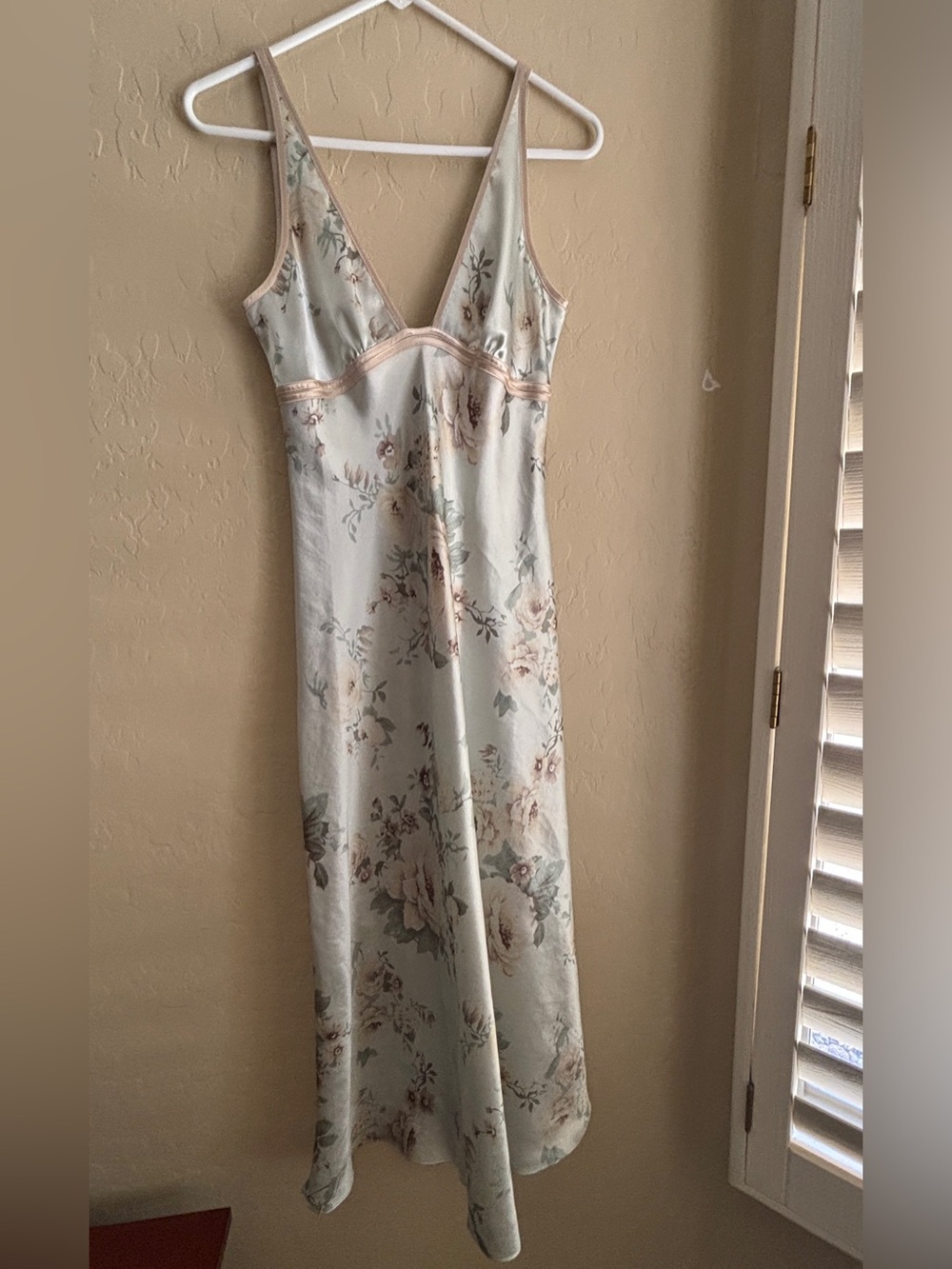 Vintage Satin Floral Slip Dress Lorelei Gilmore Look ~ Women’s Small ~ Jones NY